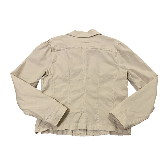 Paige Pacey Jacket Warm Ecru Women's M Twill Utility Military Preppy Casual - Picture 5 of 14